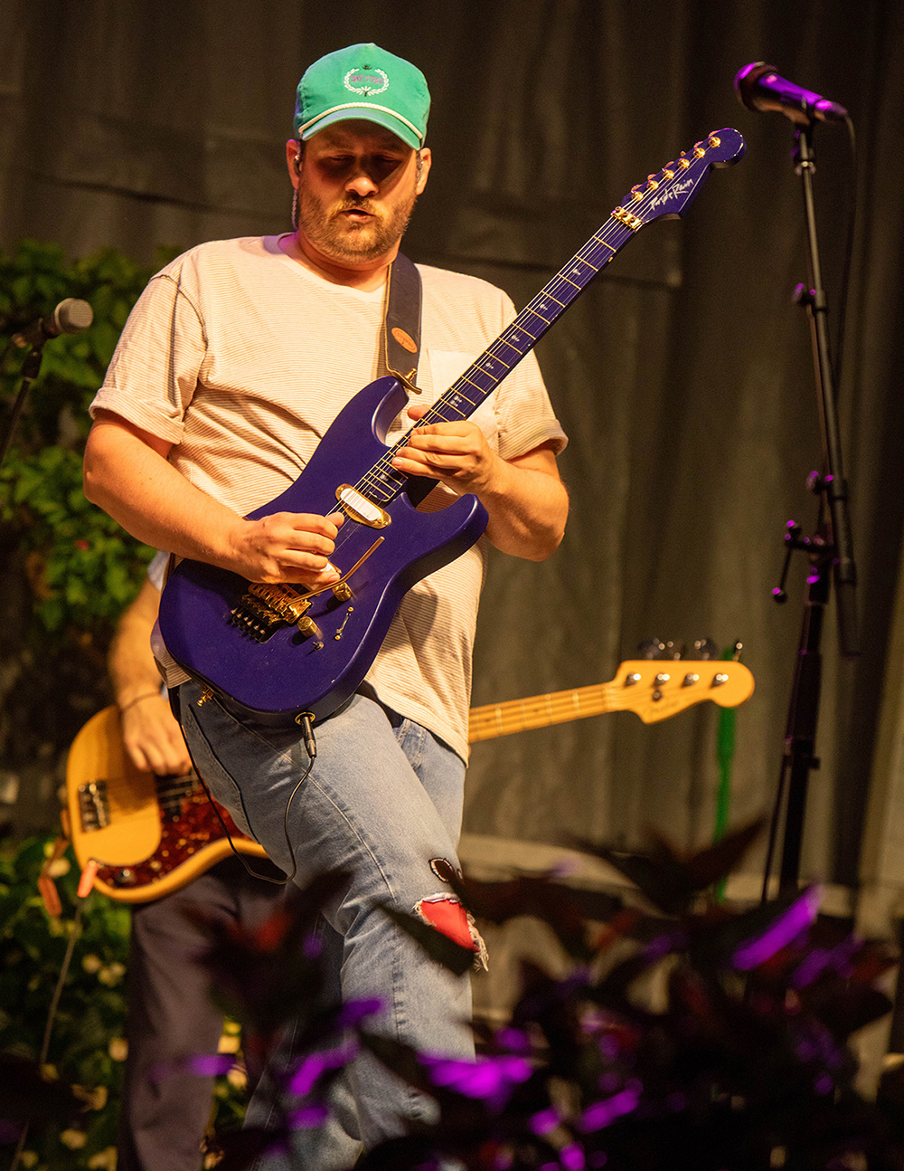 Ian Docherty with the Purple Rain guitar